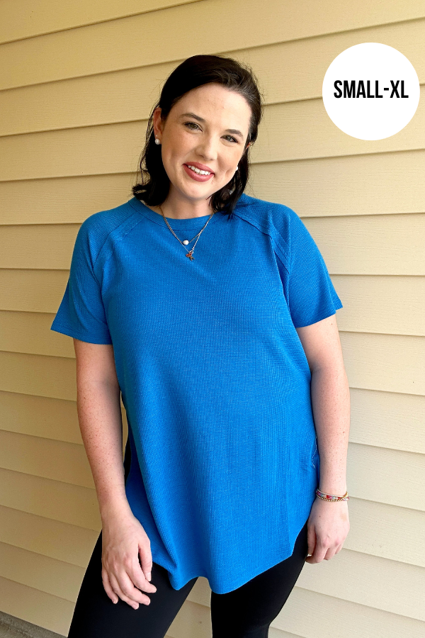 Knit Tight Top - Ocean Blue