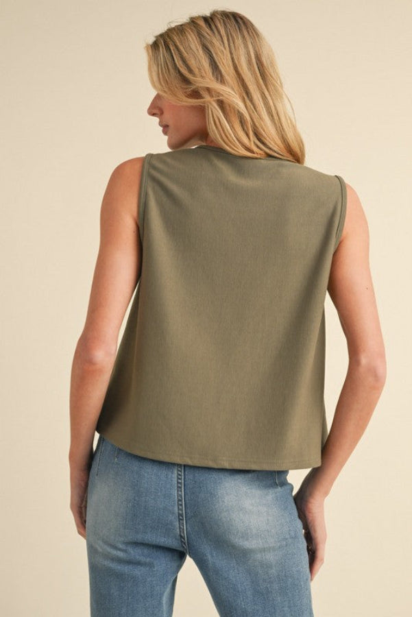 Solid Bow Vest