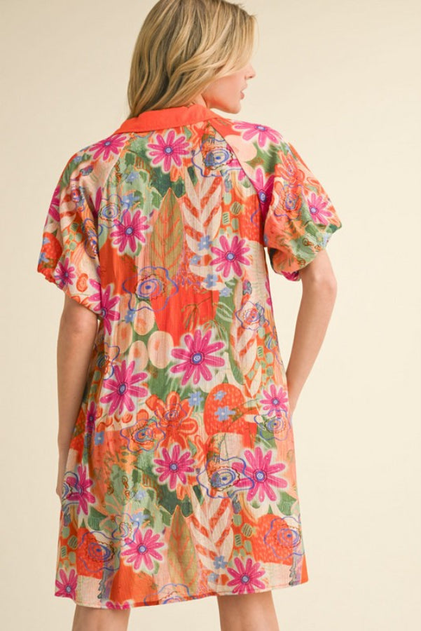 Open Collar Dress