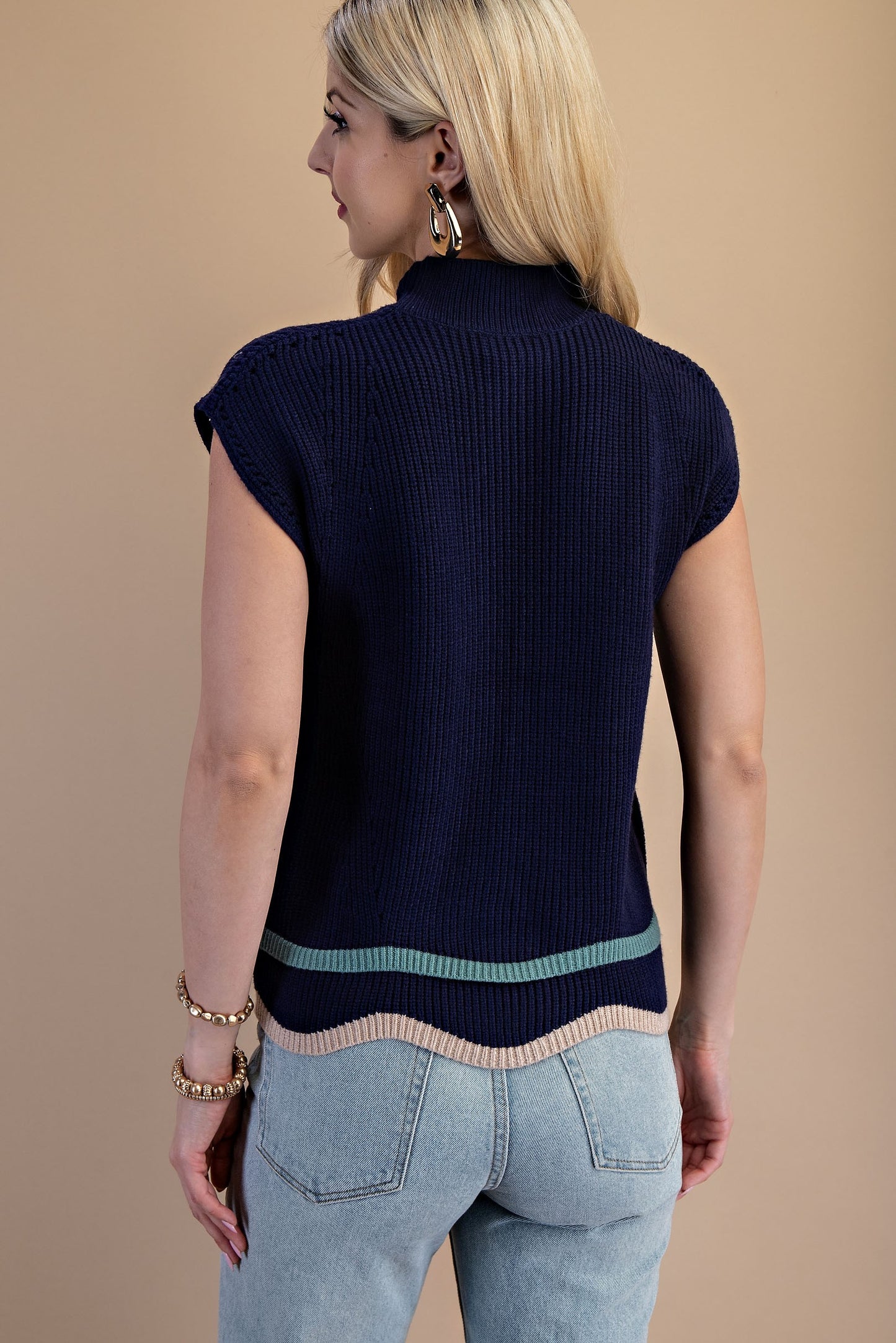 Mock Neck Knit Top