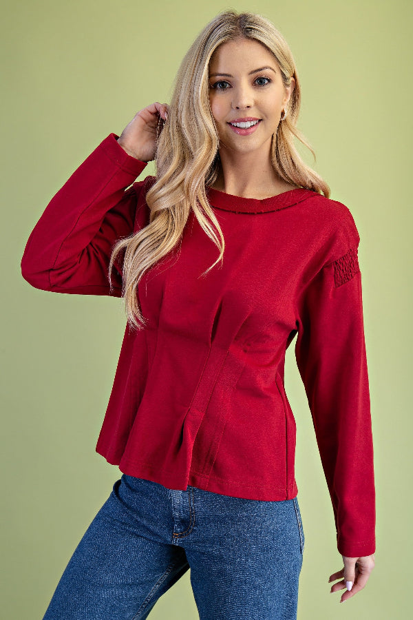 Pleated Waist Top