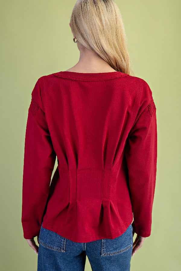 Pleated Waist Top