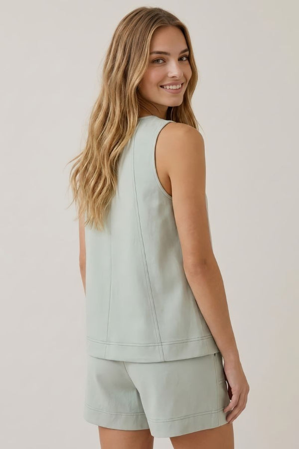 Flare Contrast Top - Shop Ravel