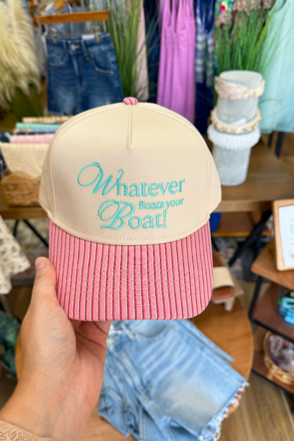 Whatever Floats Your Boat Embroidered Trucker Hat