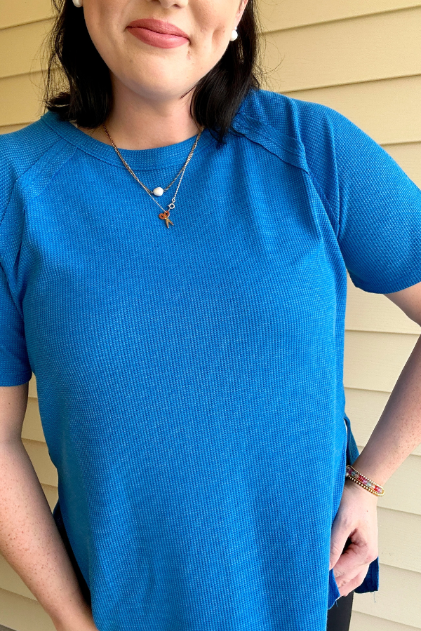 Knit Tight Top - Ocean Blue