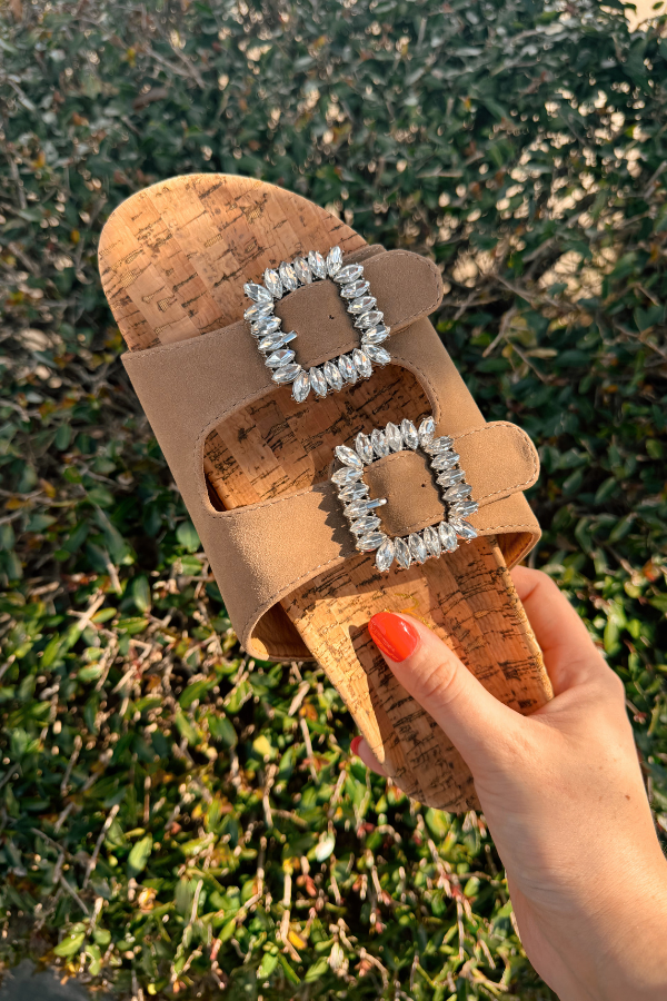Jeweled Slide Sandal
