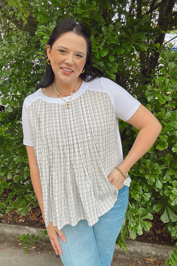 Pleated Front Top