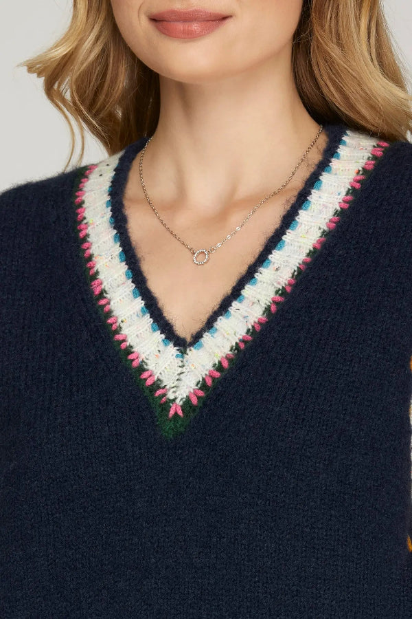 Navy Knits Sweater Vest