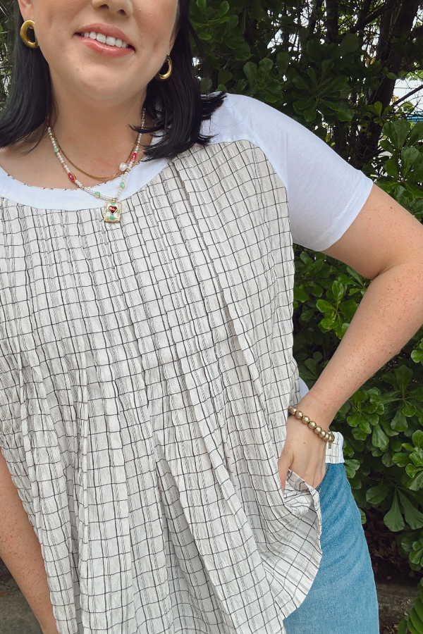 Pleated Front Top