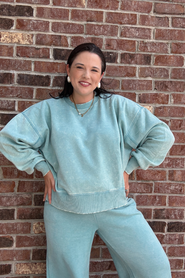 Dusty Teal Pullover