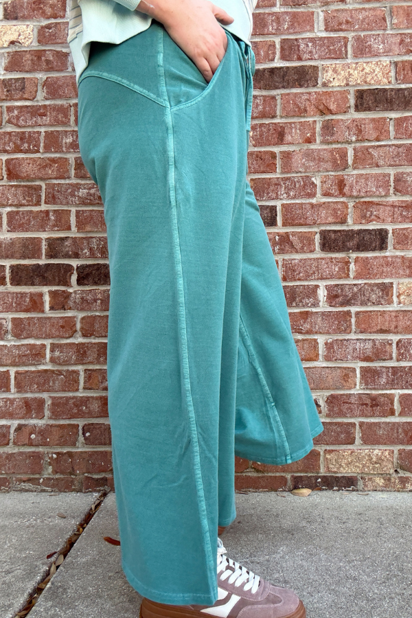 Pigment Dye Pants - Teal