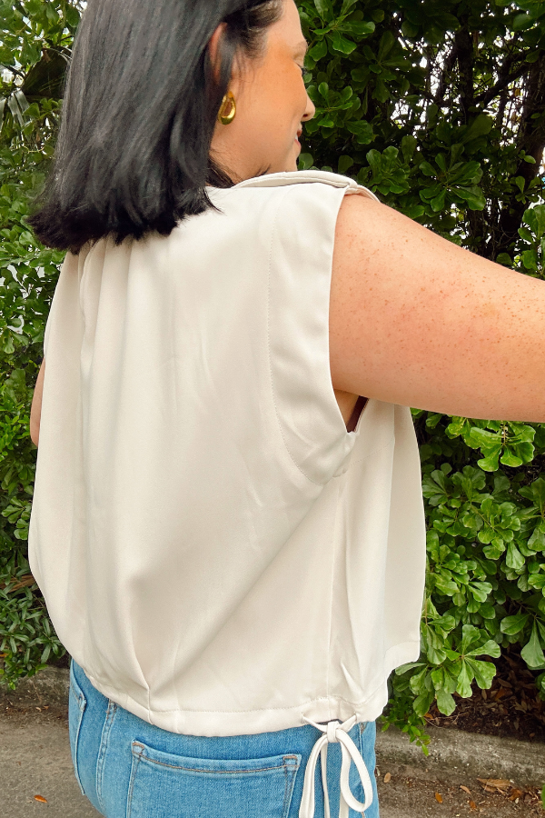 To the Side Top - Beige