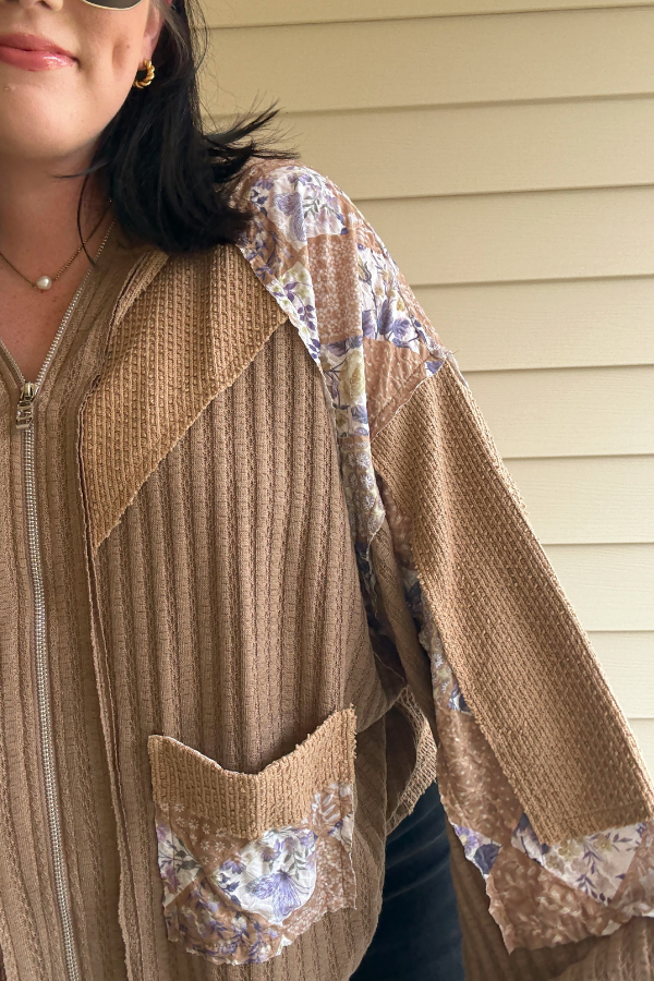 Roomy Fit Zip Up Jacket