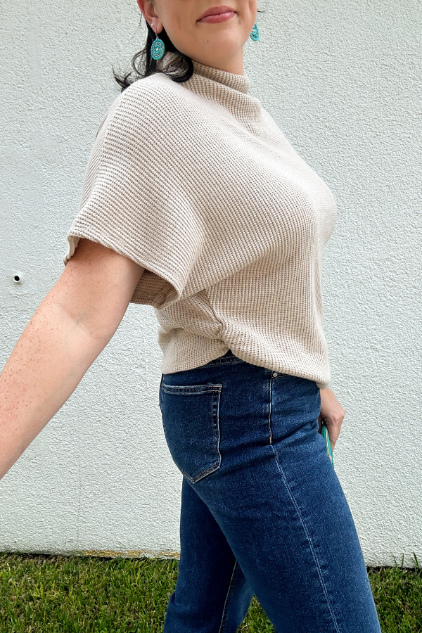 Mock Up Sweater- Light Mocha