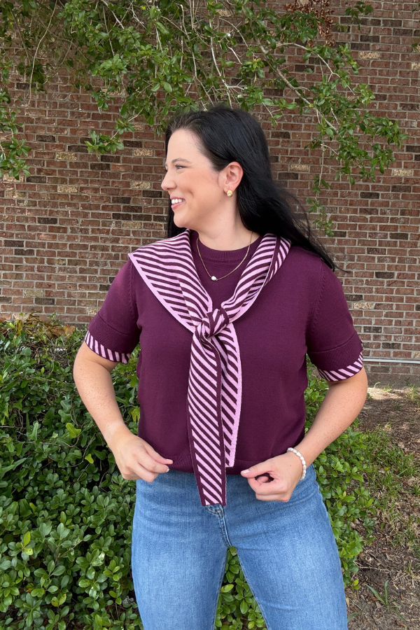 Plum Forgot Knit Top