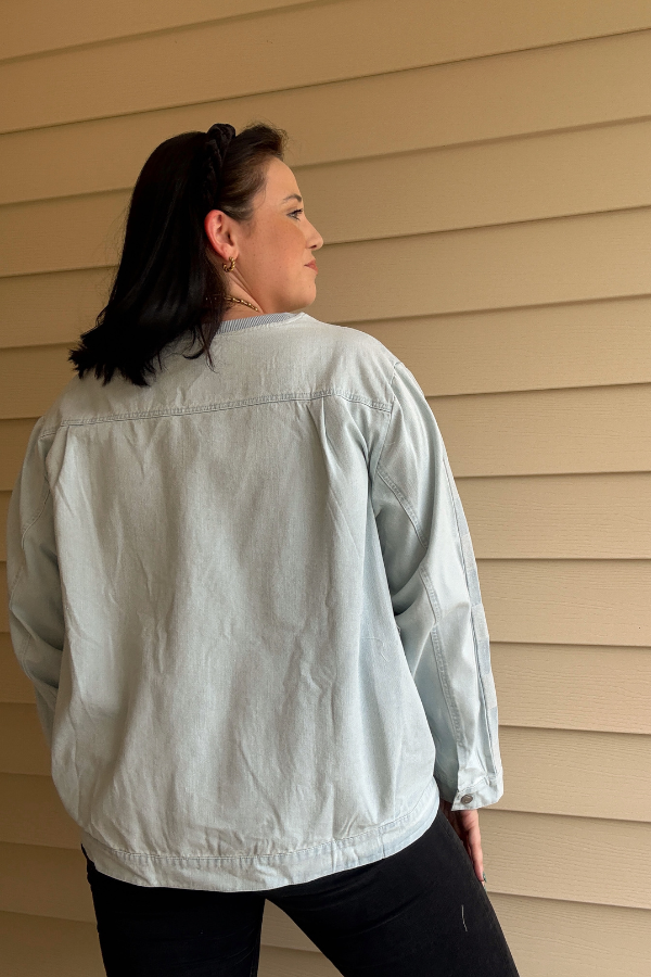 Check Mark Denim Top