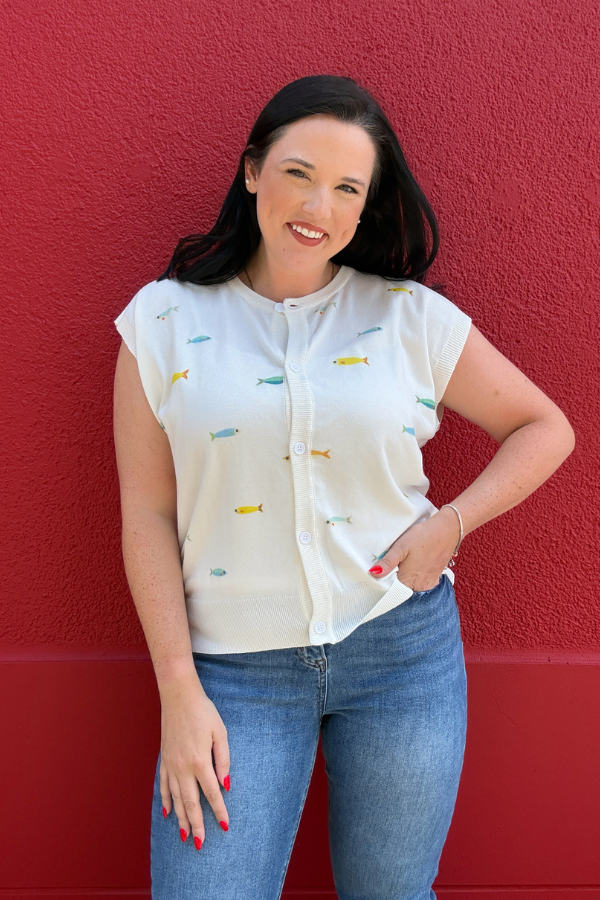 Fish Print Top - Shop Ravel