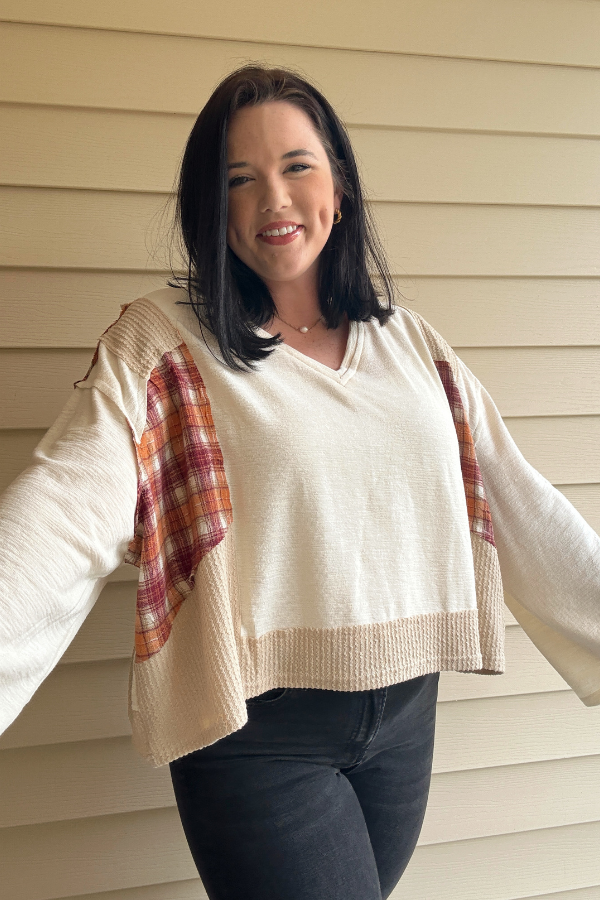 Plaid Pieces Top