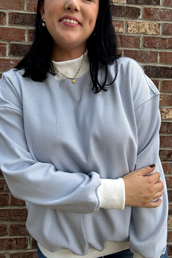 Striped Sweatshirt Top
