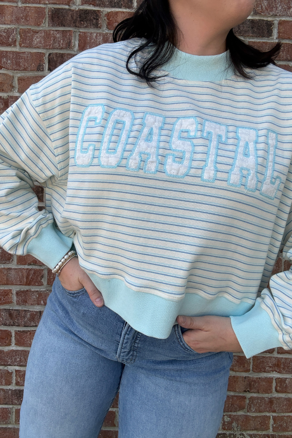 Coastal Mock Neck Pullover
