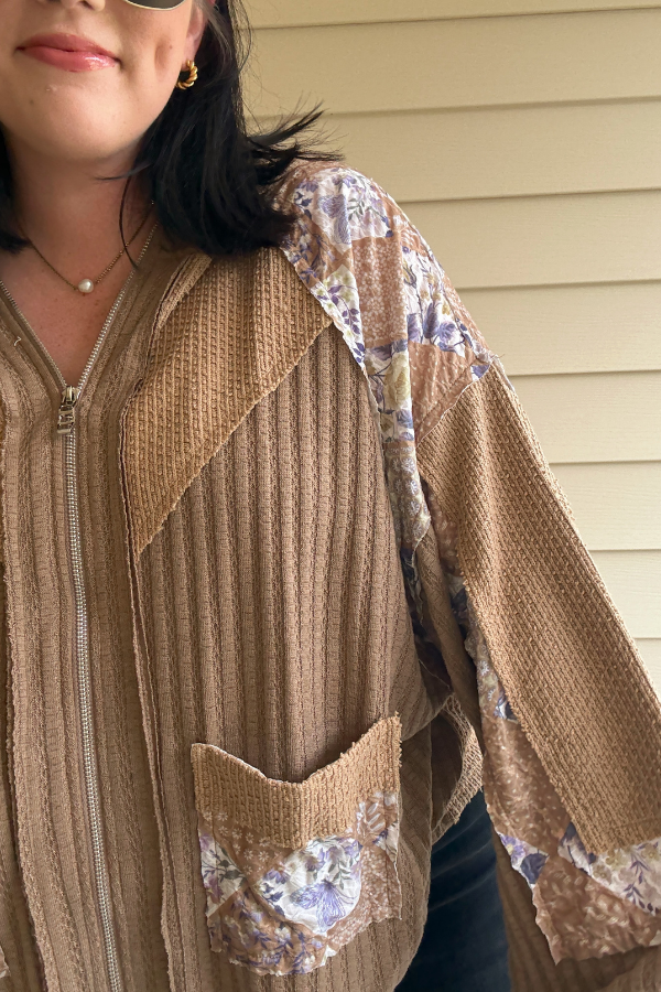 Roomy Fit Zip Up Jacket