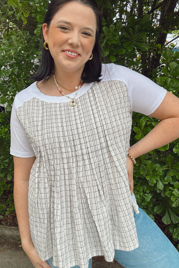 Pleated Front Top