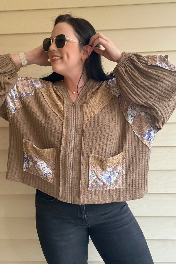 Roomy Fit Zip Up Jacket