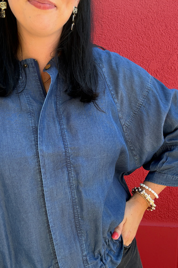 Denim Blue Light Weight Jacket - Shop Ravel