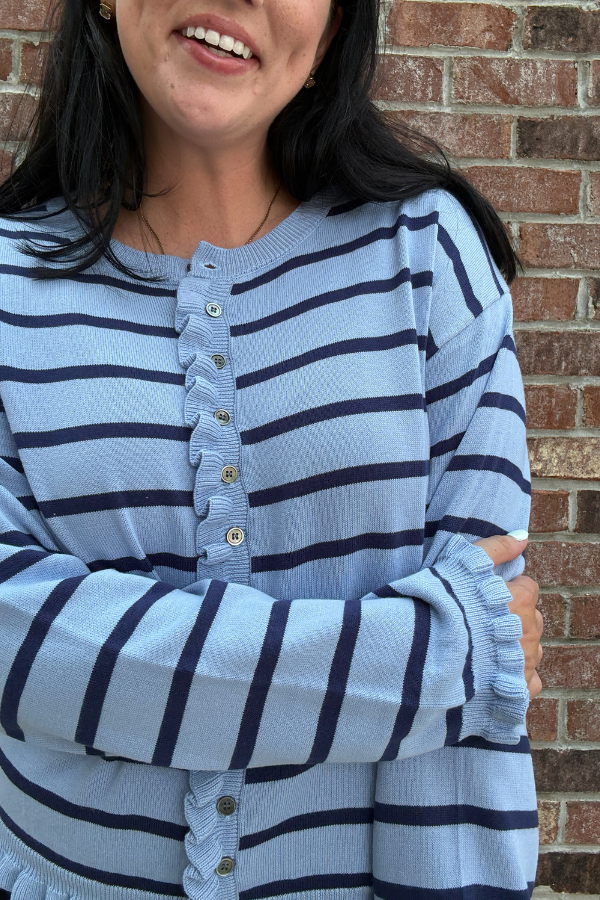 Ruffle Detail Cardigan
