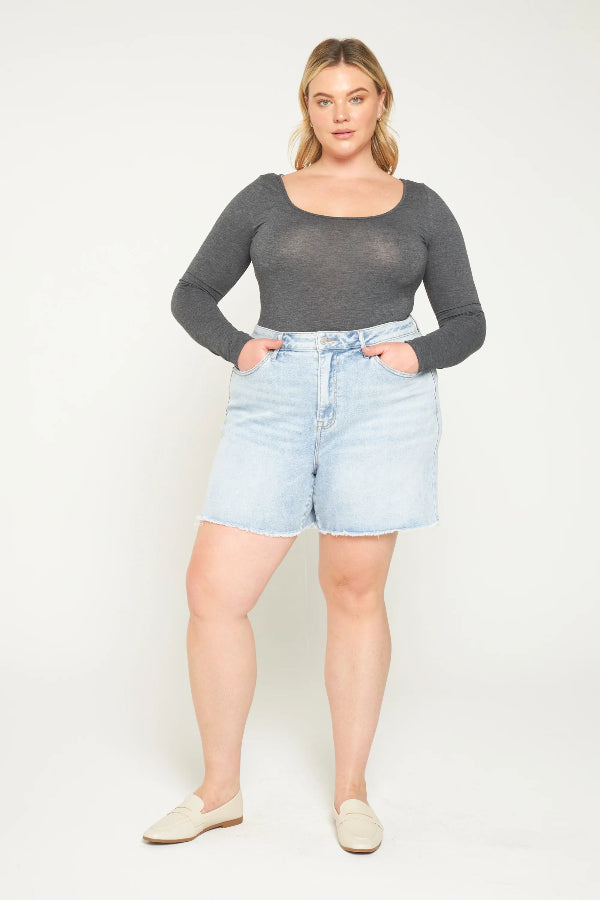 Mica Light Wash Shorts