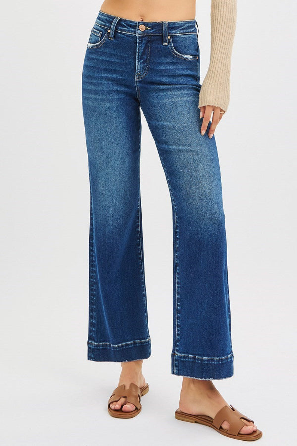 Risen Straight Leg Jeans