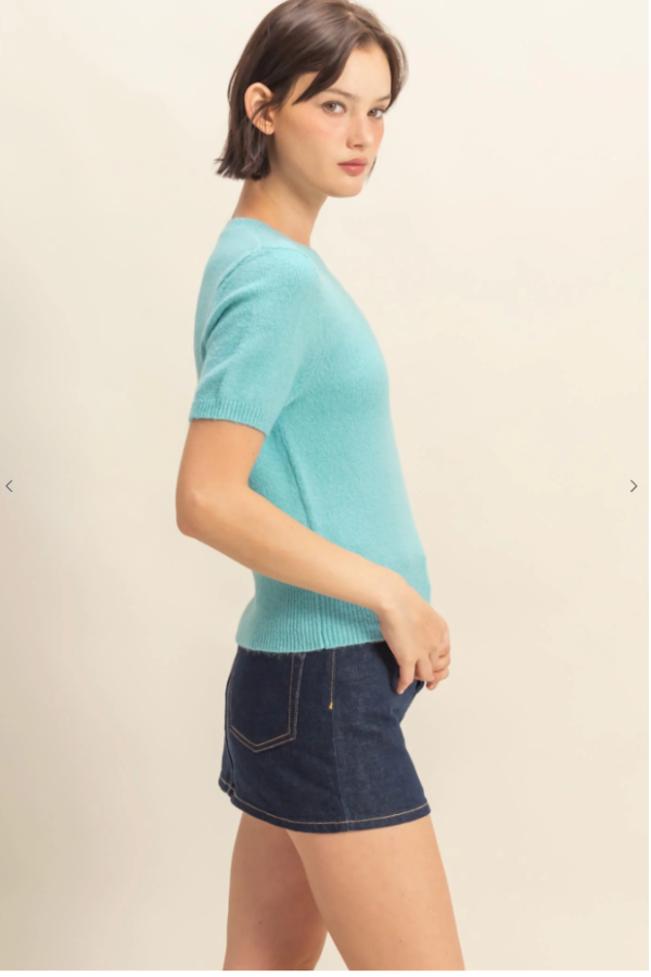 Short Sleeve Sweater Top