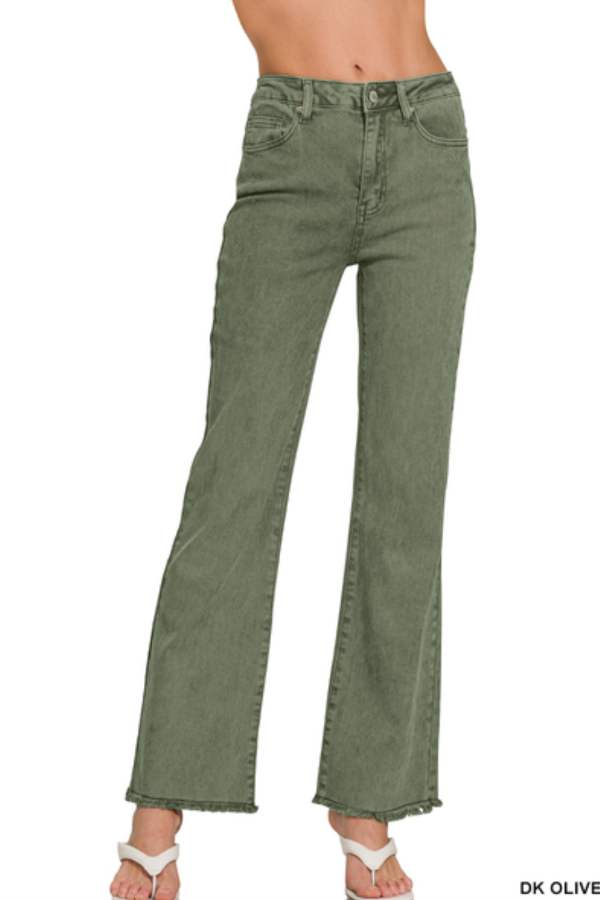 Back at It Pants -Dark Olive