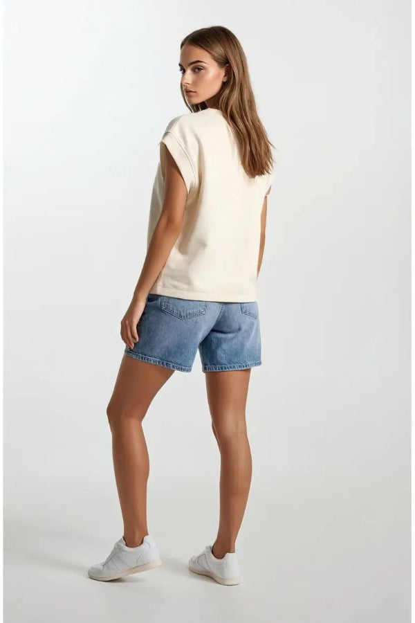 Print & Terry Mix Top - Shop Ravel