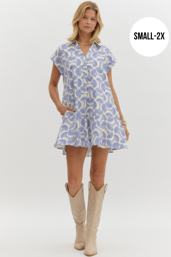Blooming Dress- Blue