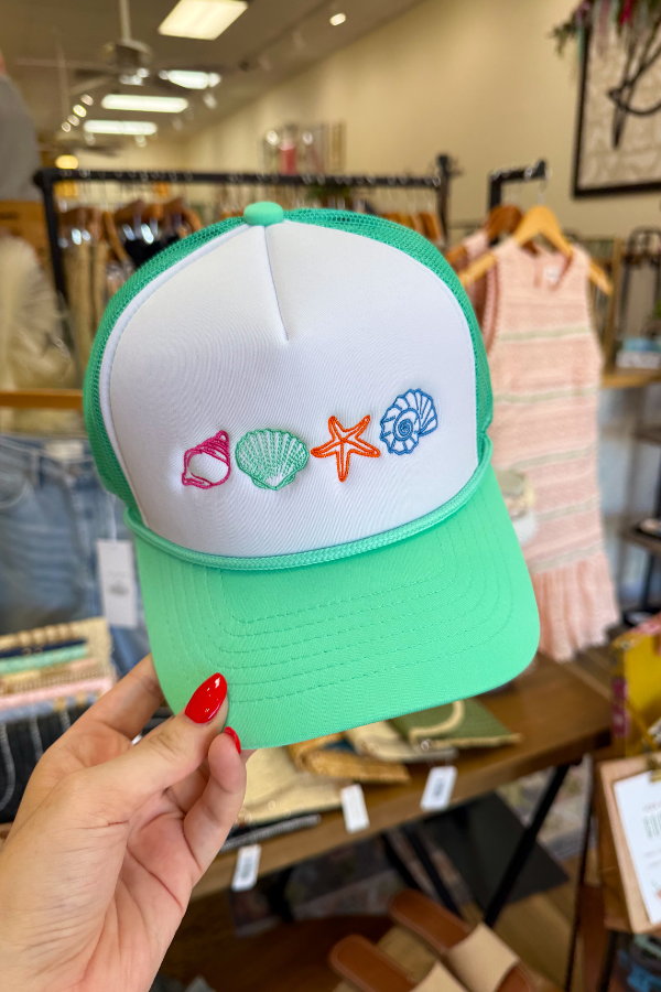 Shell Foam Embroidered Trucker Hat