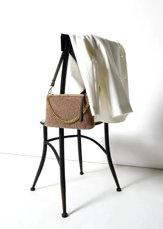 Like Dreams Accessories Demi Envelope Sherpa Shoulder Bag