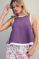 Accent Trim Top-Plum