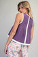 Accent Trim Top-Plum