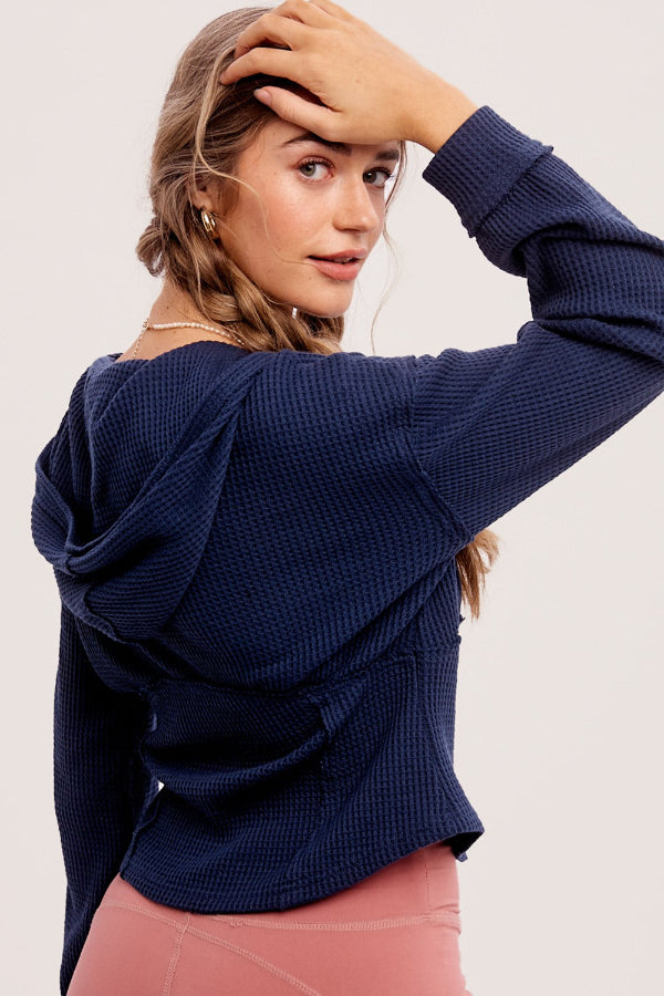 Waffle Knit Hoodie