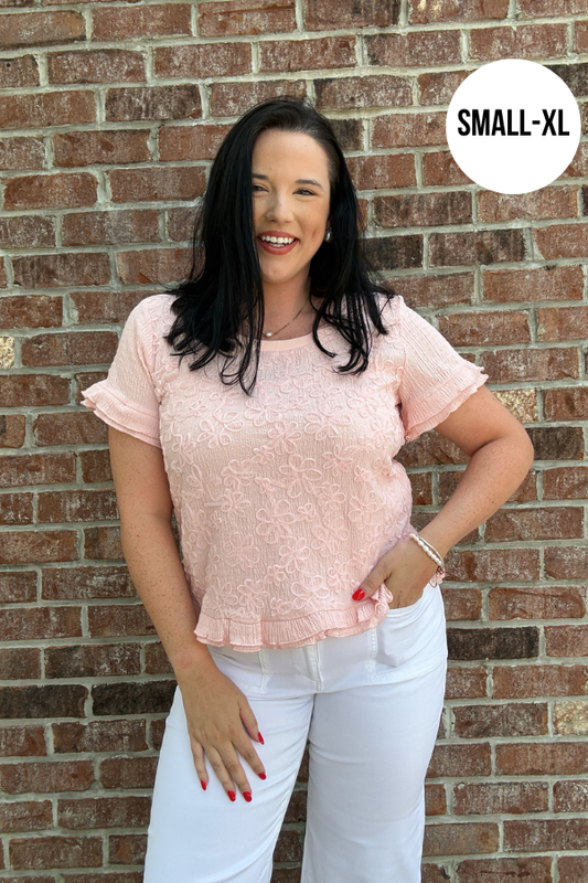 Textured Floral Top - Shop Ravel