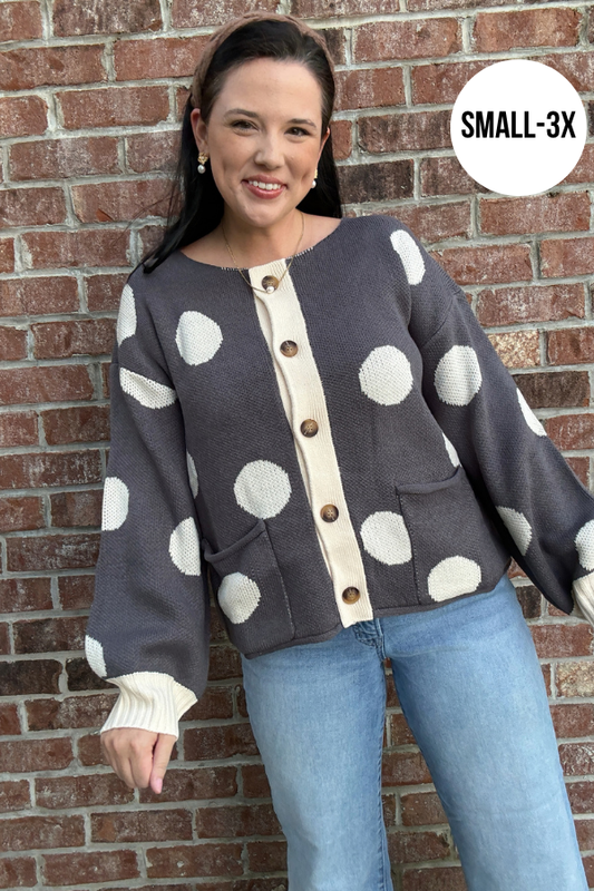 Polka Dot Cardigan