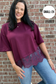 Tell Me About It Top - Burgundy