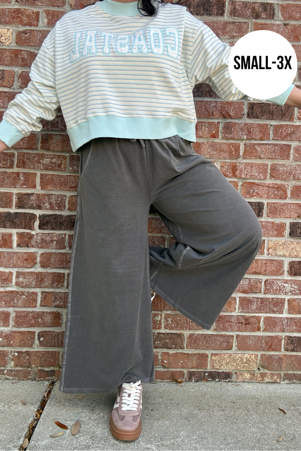 Pigment Dye Pants - Ash Black