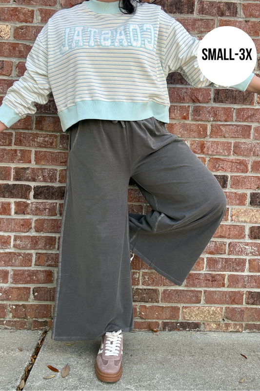 Pigment Dye Pants - Ash Black