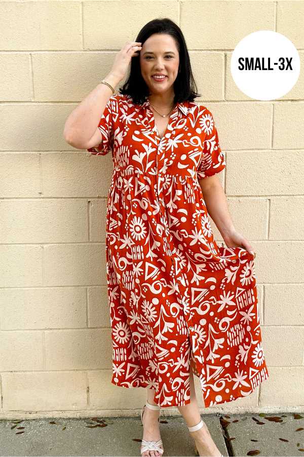 Sunset Mix Midi Dress