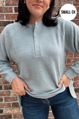 Hot to Trot Top- Blue Gray