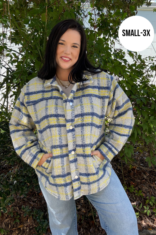 Plaid Button Down Jacket