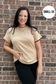 Contrast Ringer Short Sleeve Top