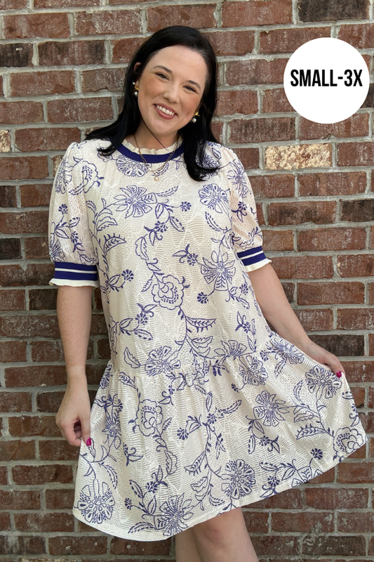 Printed Lace Dress - Shop Ravel